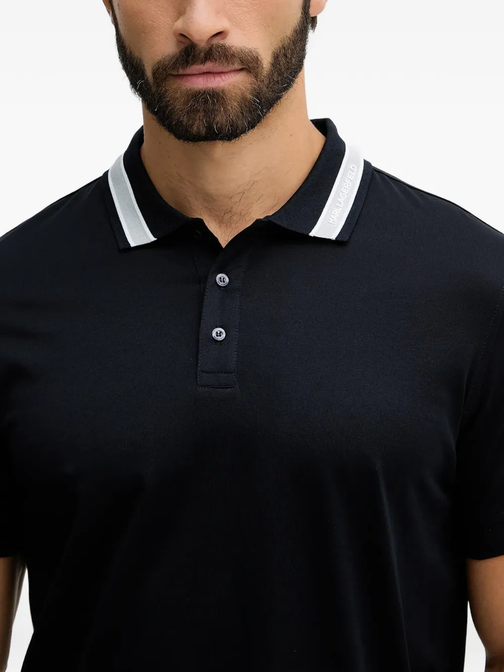 Karl Lagerfeld Poloshirt met logo Blauw