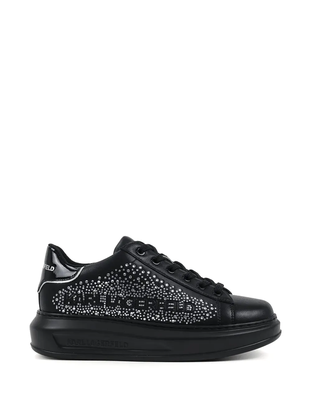 Karl Lagerfeld rhinestone lace-up sneakers - Nero