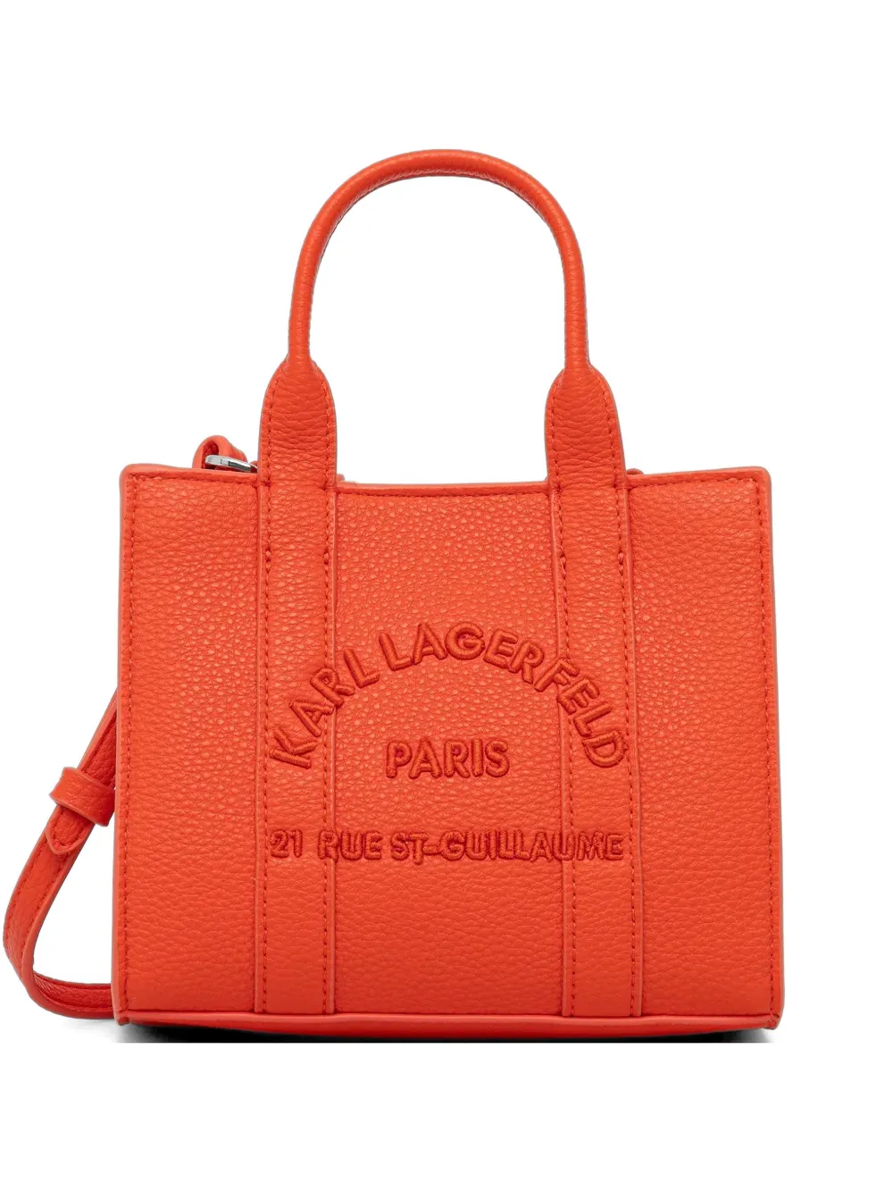 Karl Lagerfeld embossed-logio tote bag - Arancione