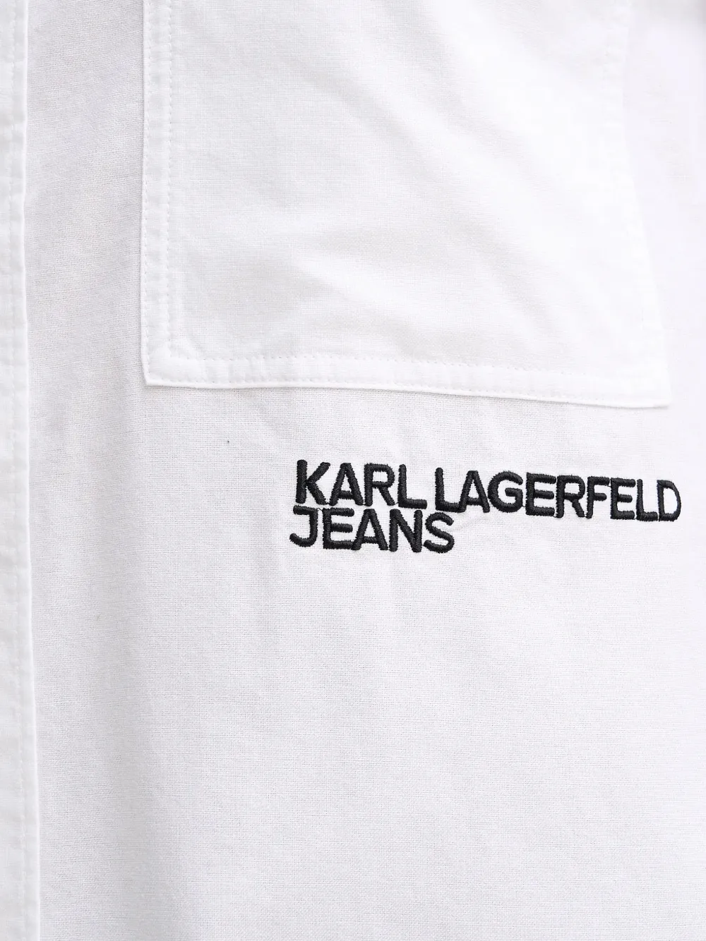 Karl Lagerfeld Jeans Overhemd met borstzak Wit