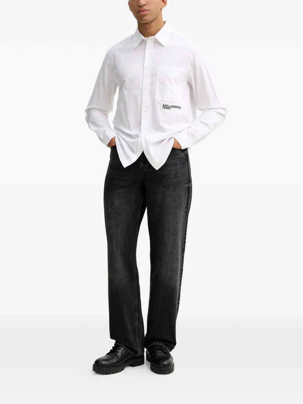 Chest-Pocket Long-Sleeve Shirt