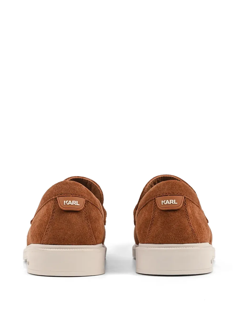 Karl Lagerfeld Loafers met logoplakkaat Bruin