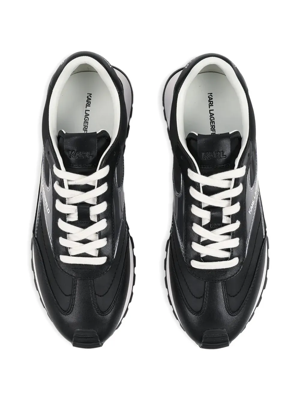 Karl Lagerfeld Sneakers met logodetail en vlakken Zwart