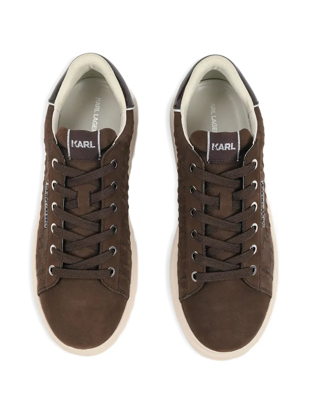Karl Lagerfeld Sneakers met logo-reliëf Bruin