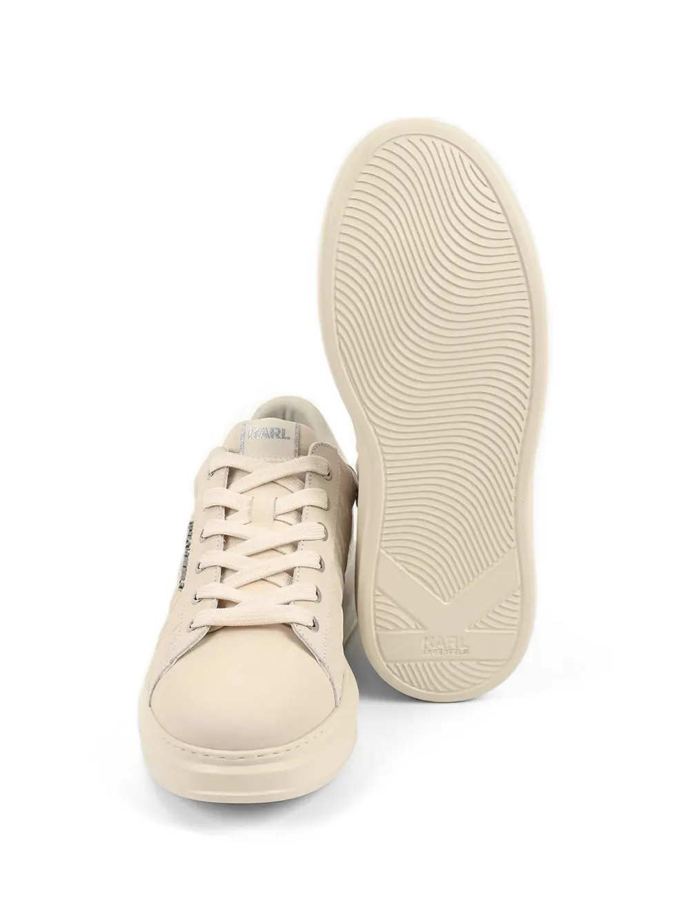 Karl Lagerfeld Kapri sneakers met monogram-print Beige