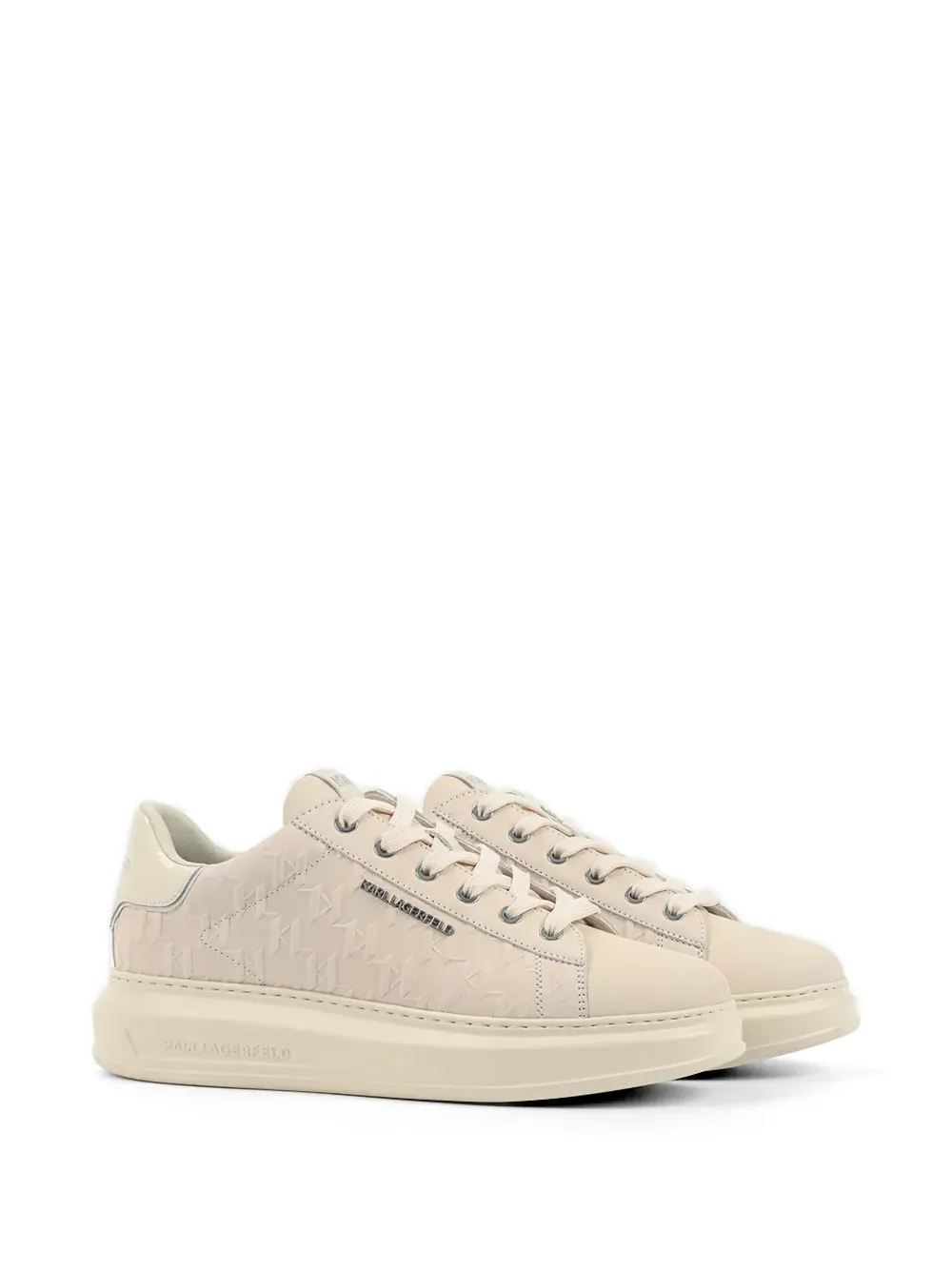 Karl Lagerfeld Kapri sneakers met monogram-print Beige