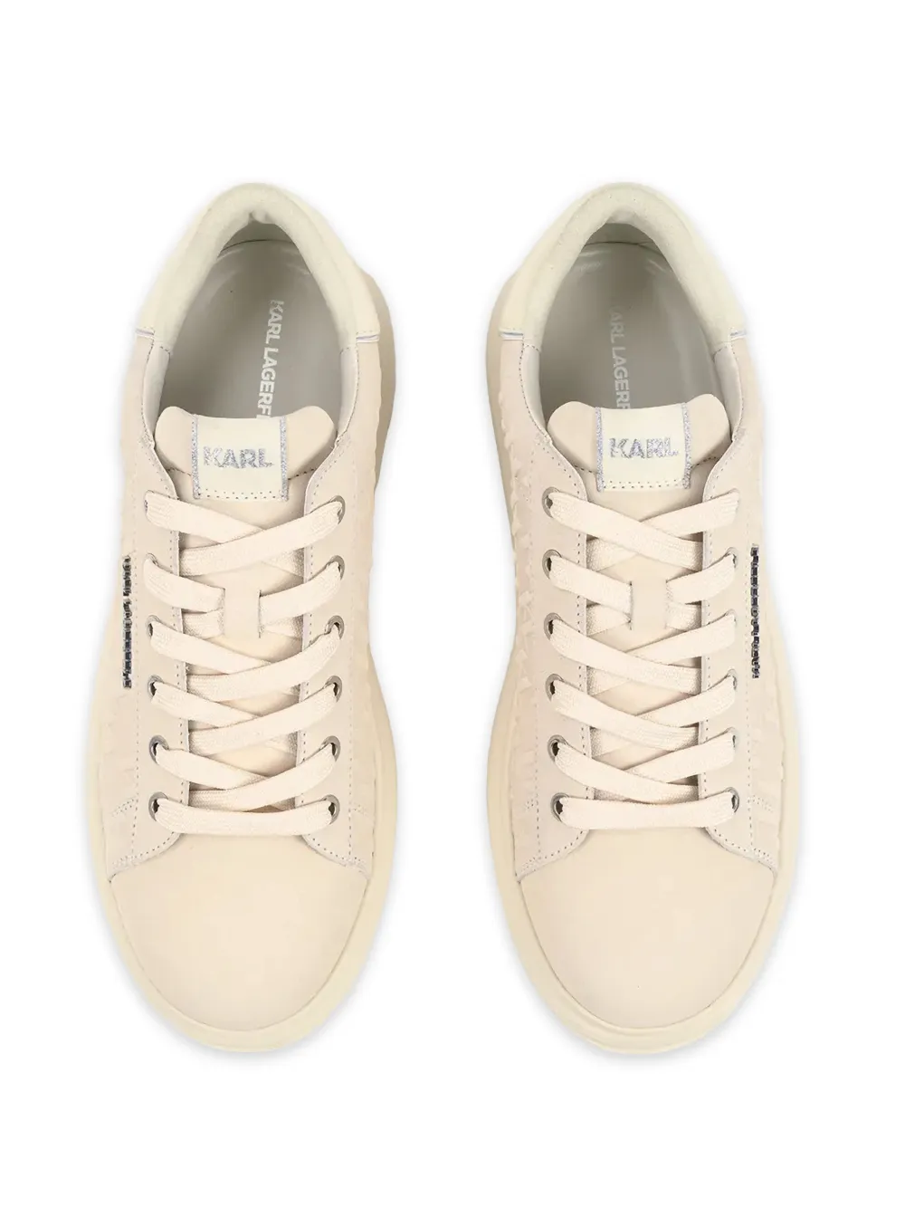 Karl Lagerfeld Kapri sneakers met monogram-print Beige