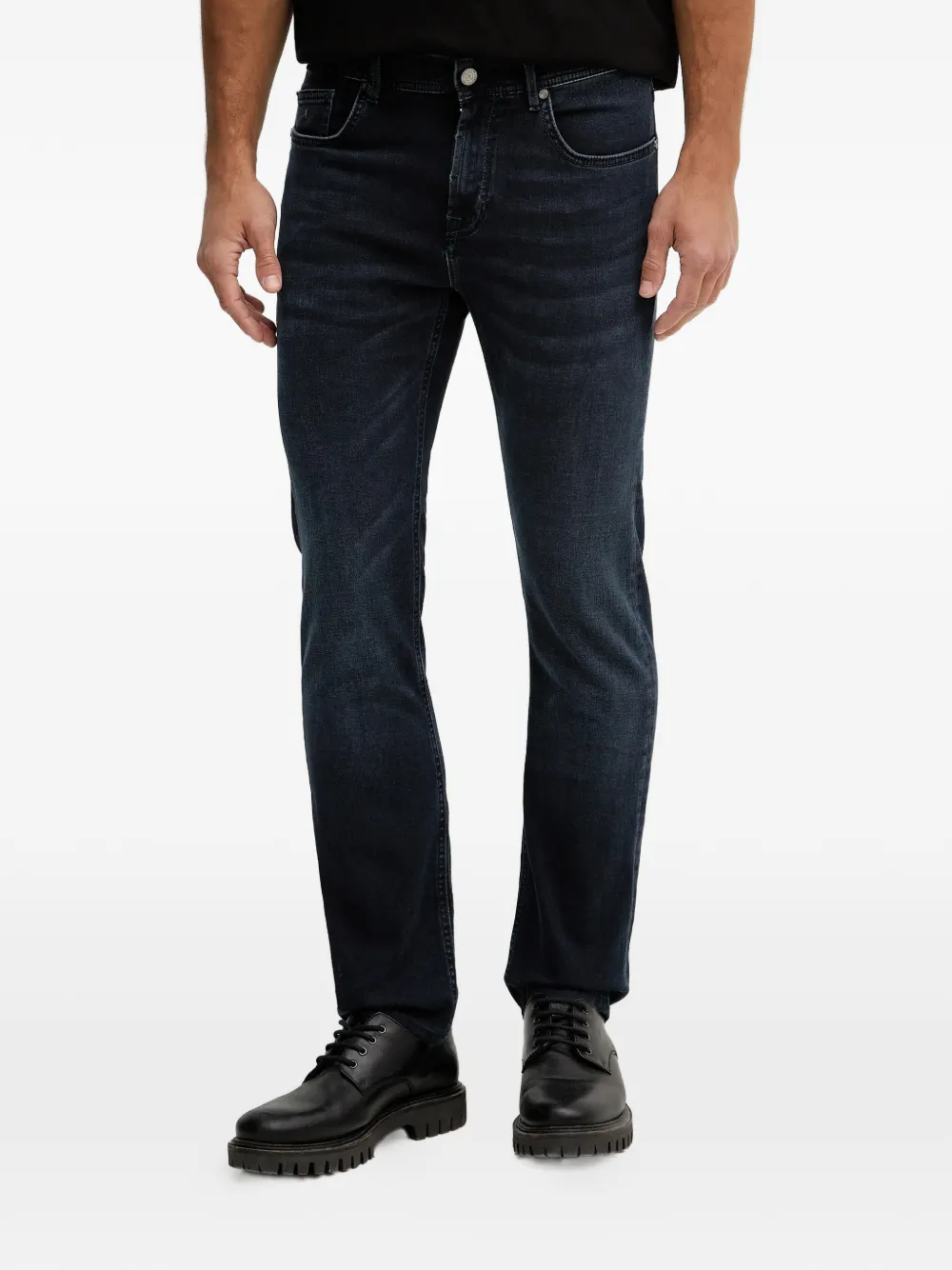 Karl Lagerfeld logo-patch jeans - Blu