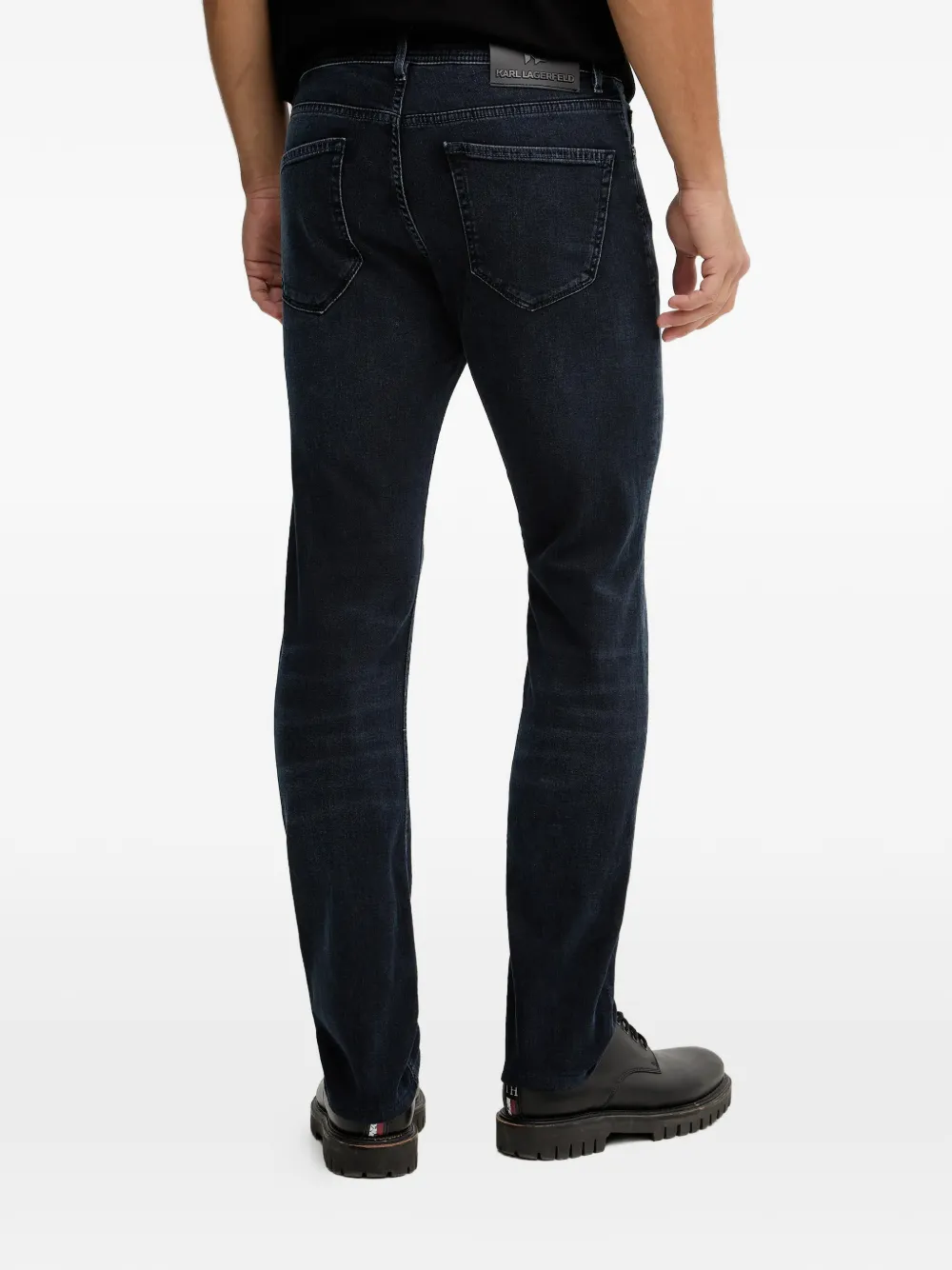 Karl Lagerfeld Jeans met logopatch Blauw