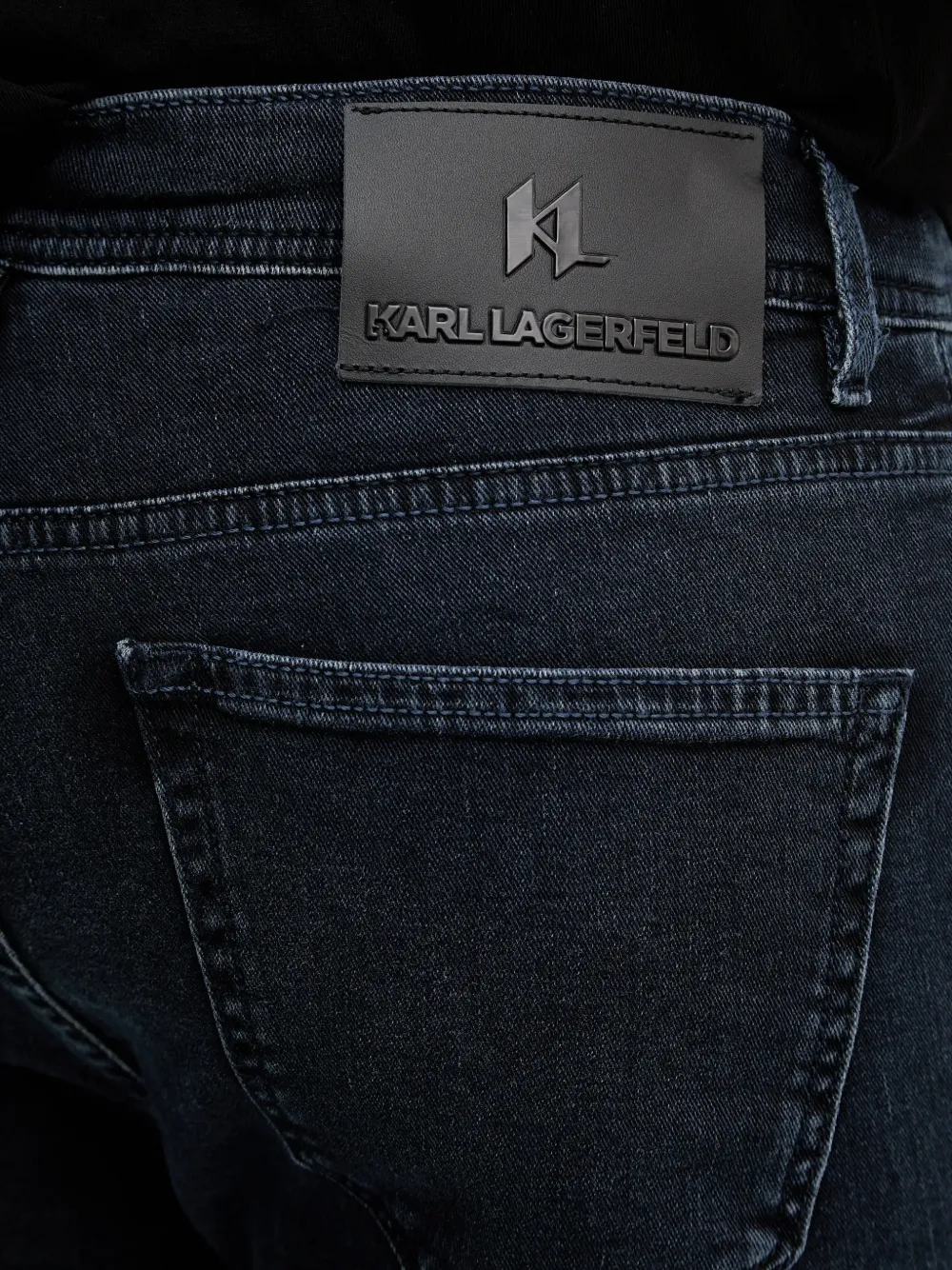 Karl Lagerfeld Jeans met logopatch Blauw