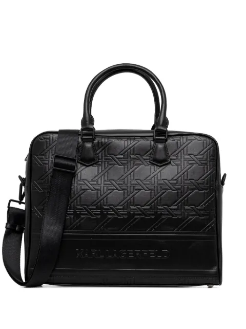 Karl Lagerfeld embossed-patternl briefcase