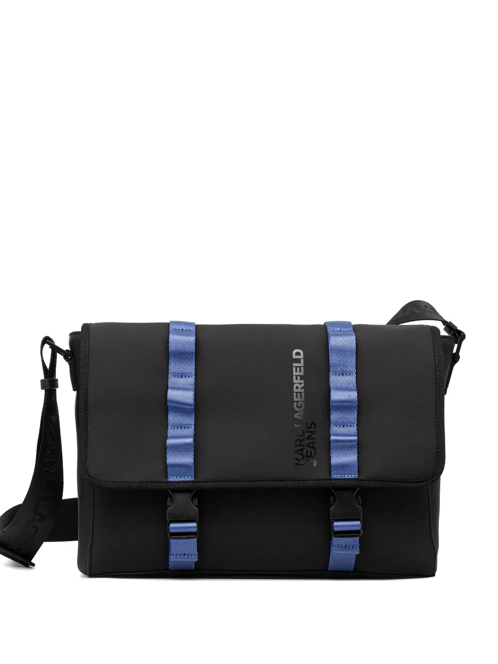 Karl Lagerfeld Jeans buckle-strap messenger bag - Nero