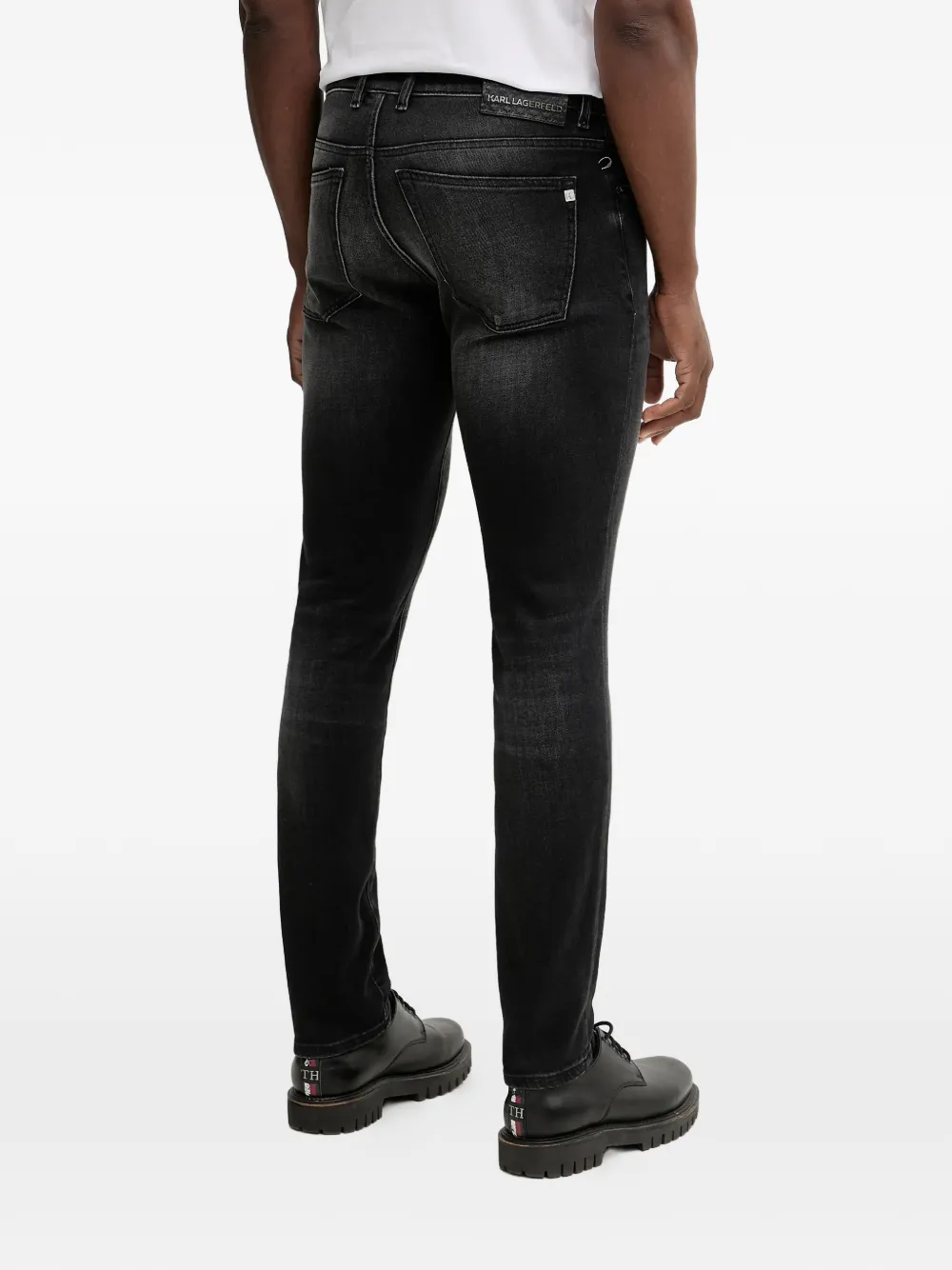 Karl Lagerfeld KL-Jordan jeans met vervaagd effect Zwart
