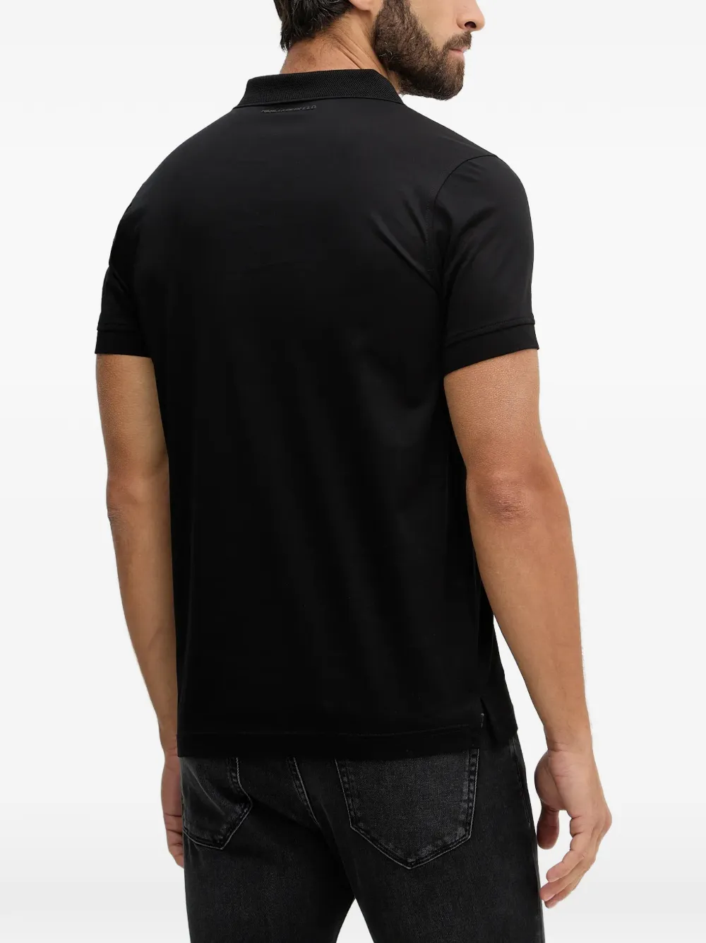 Karl Lagerfeld Poloshirt met korte mouwen en logodetail Zwart