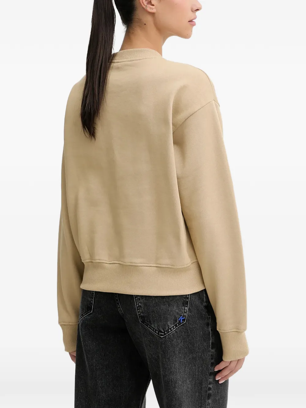 Karl Lagerfeld Jeans Sweater met logoprint Beige