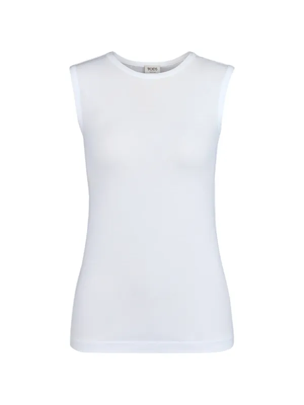 Tod's Top in Cotton Jersey in White