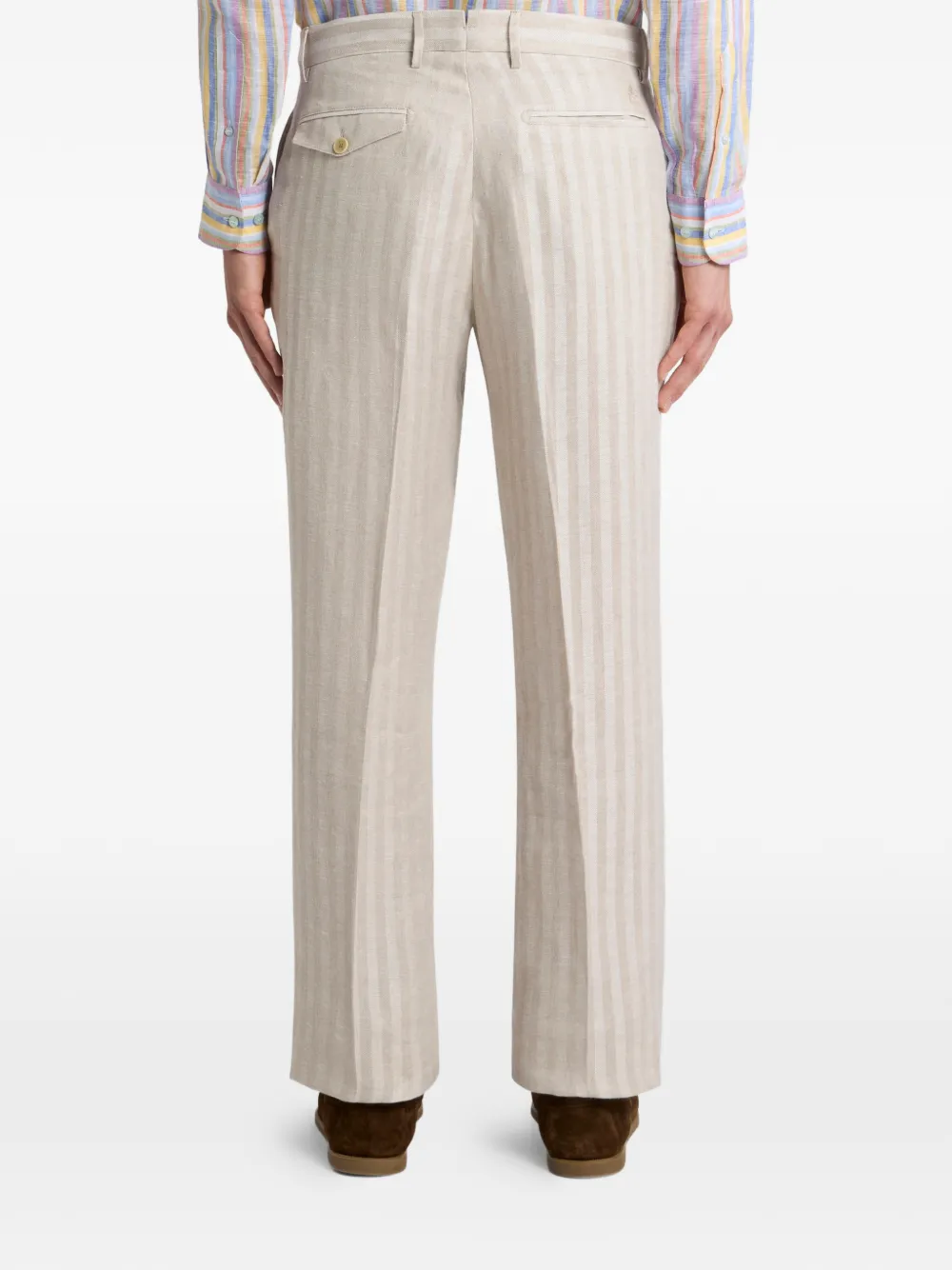 ETRO Gestreepte broek Beige