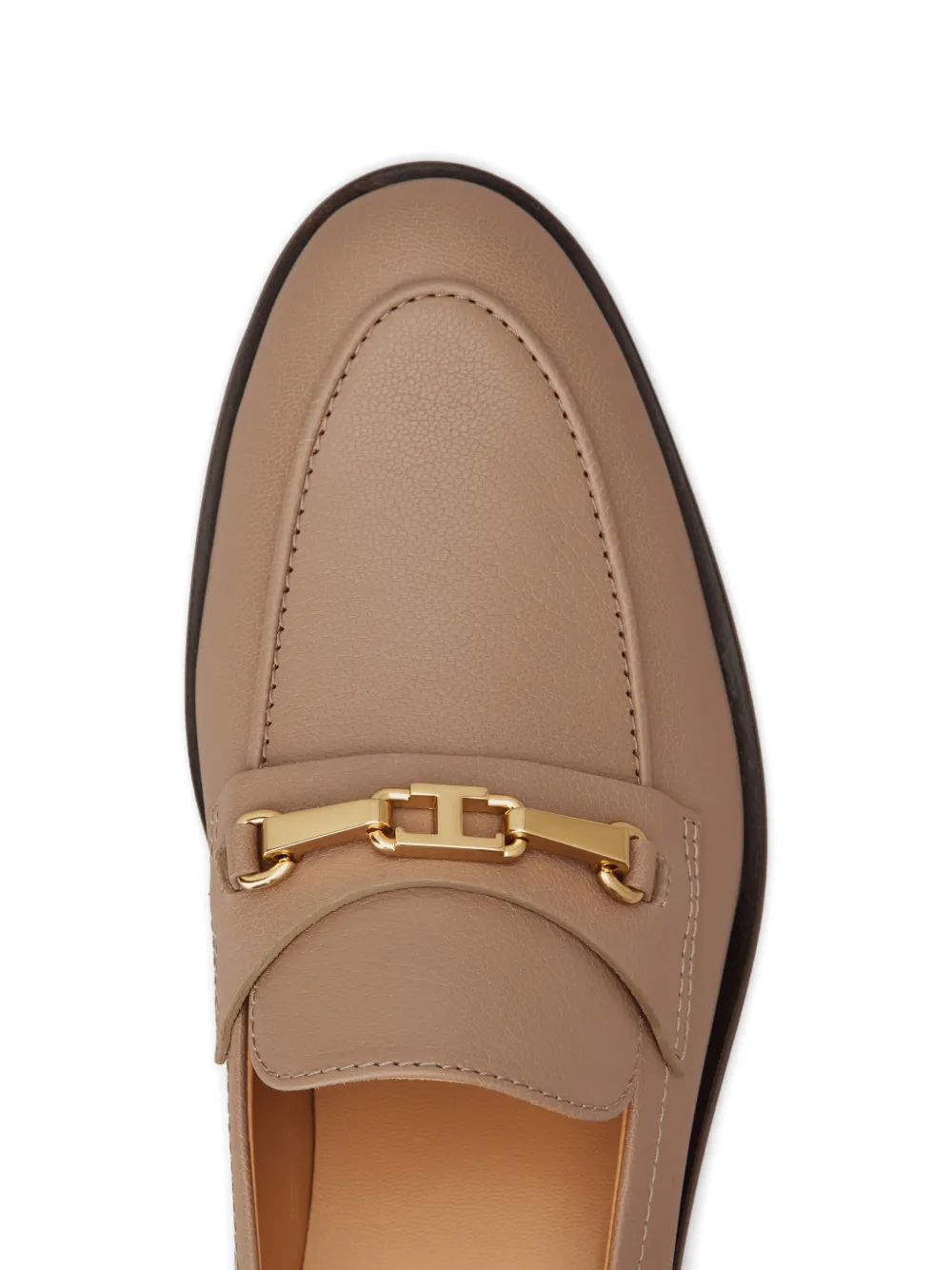Tod's Loafers met goudkleurige hardware Bruin