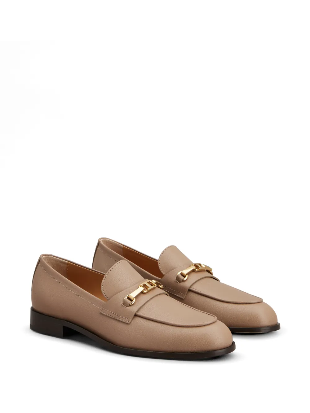 Tod's Loafers met goudkleurige hardware Bruin