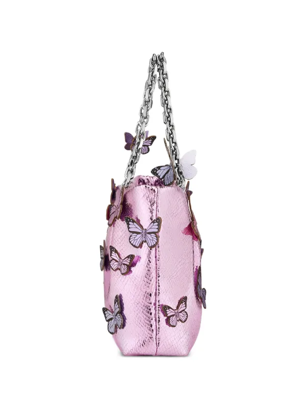 Aquazzura Mini Papillon Tote Bag in Pink
