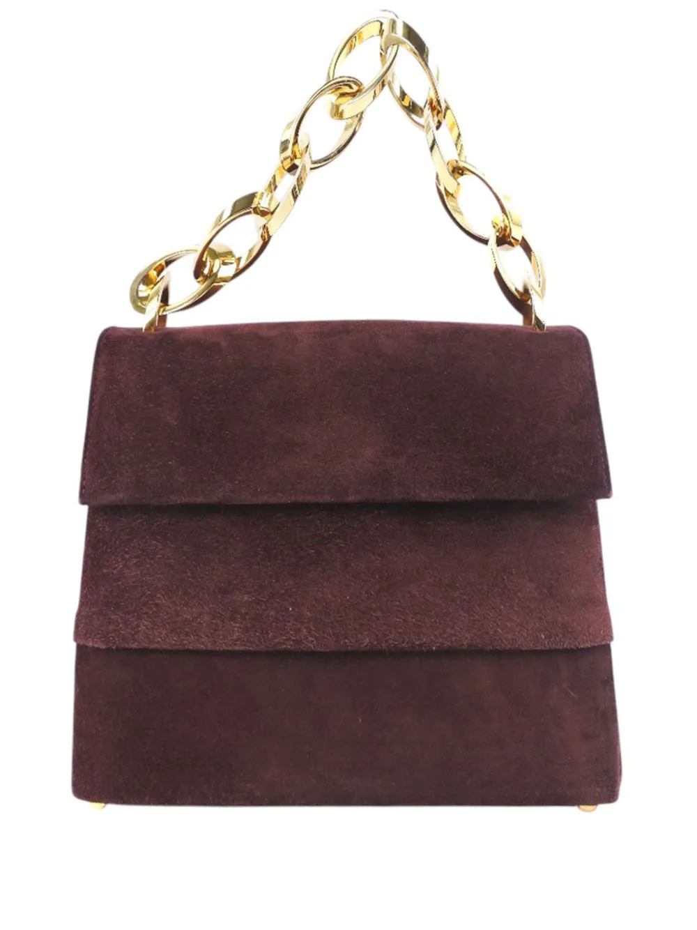 Ferragamo Pre-Owned 2000-2026 Suede Chain satchel - Marrone