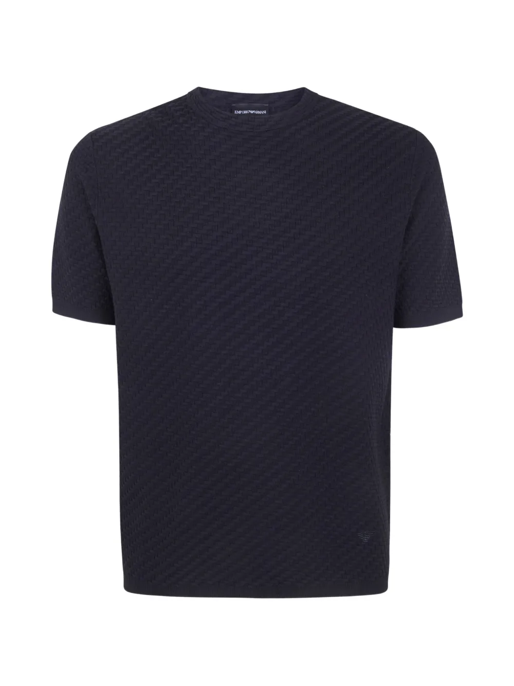 Emporio Armani textured T-shirt - Nero