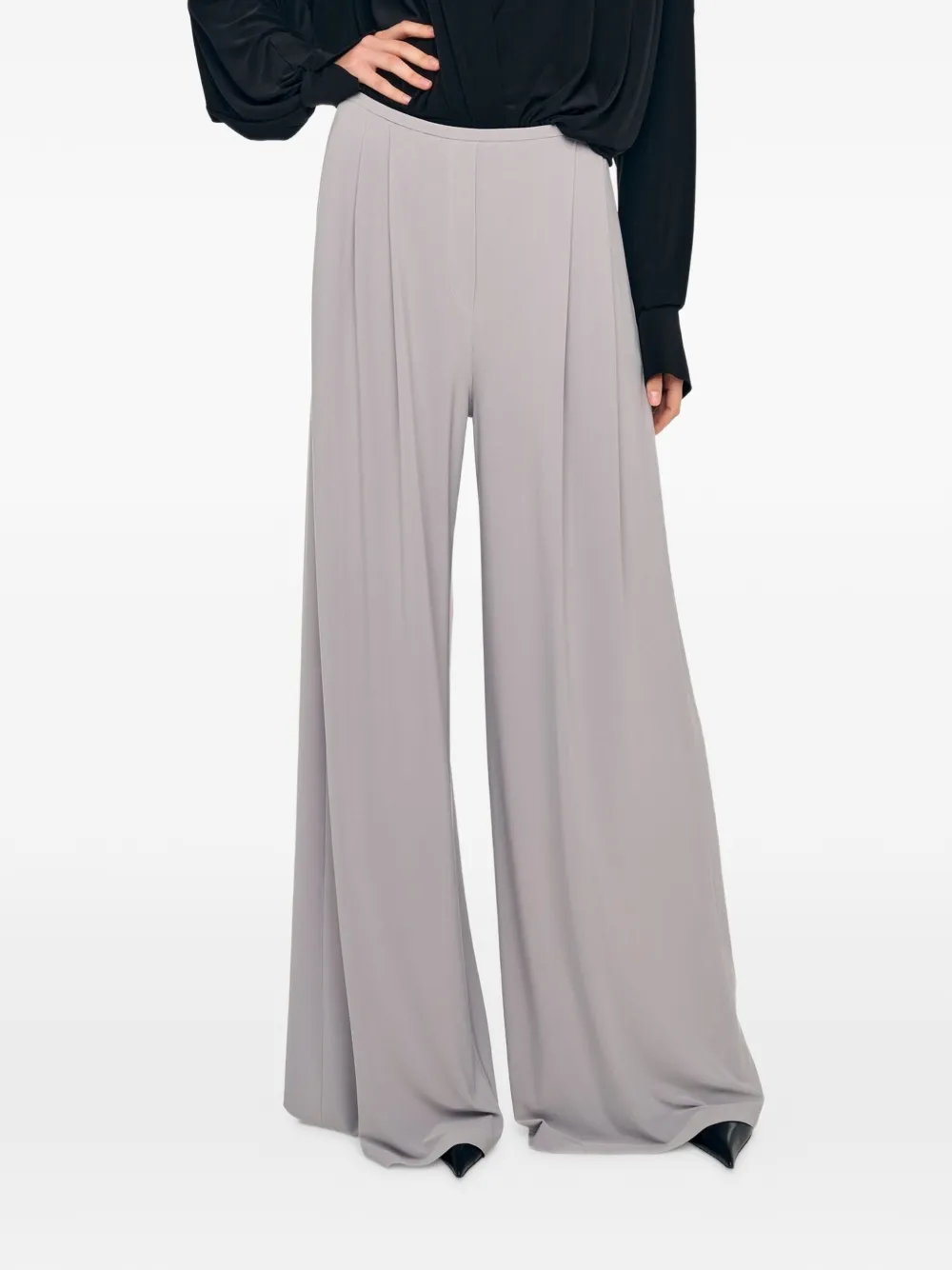 Norma Kamali pleated trousers - Grigio