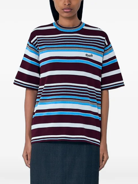 Prada striped crew-neck T-shirt