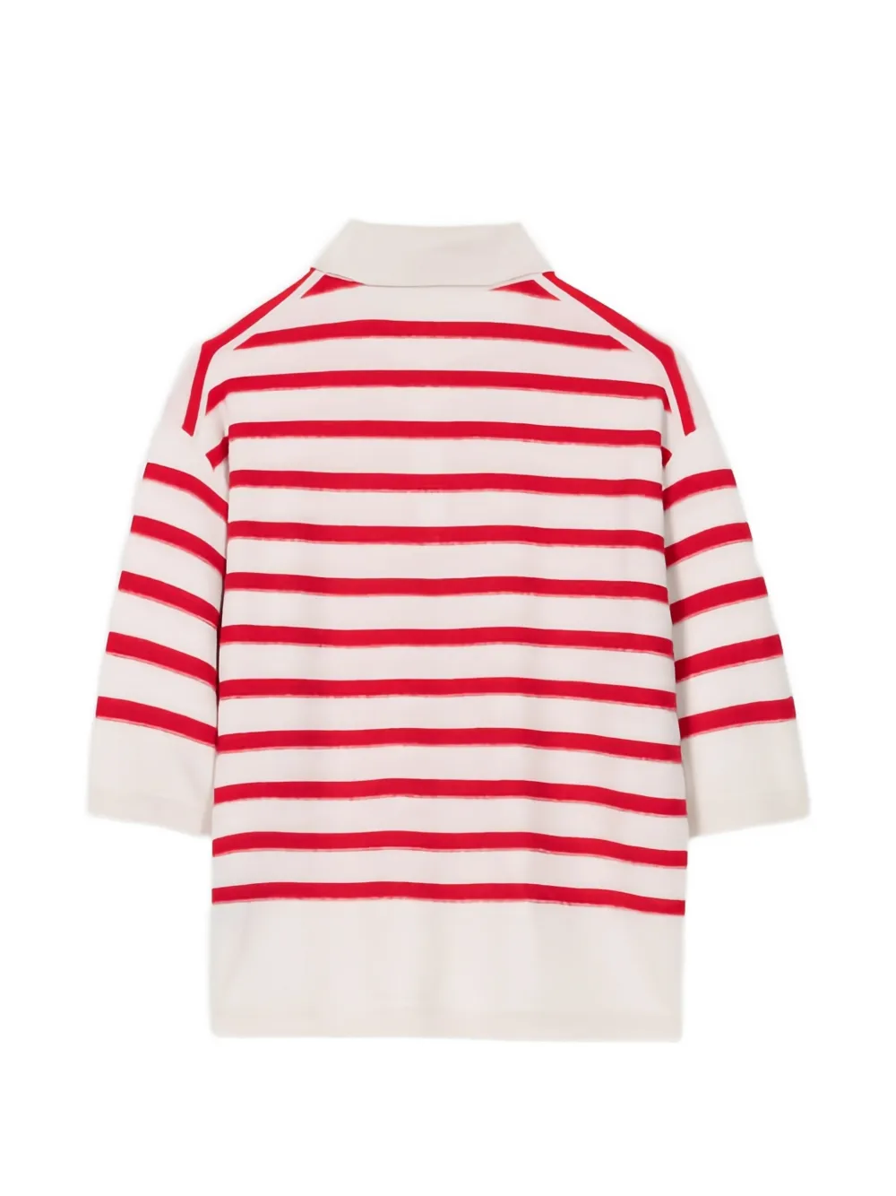  Luisa Cerano Striped Polo Top - Neutrals 