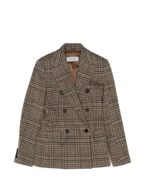 Max Mara blazer con doble botonadura y motivo de cuadros