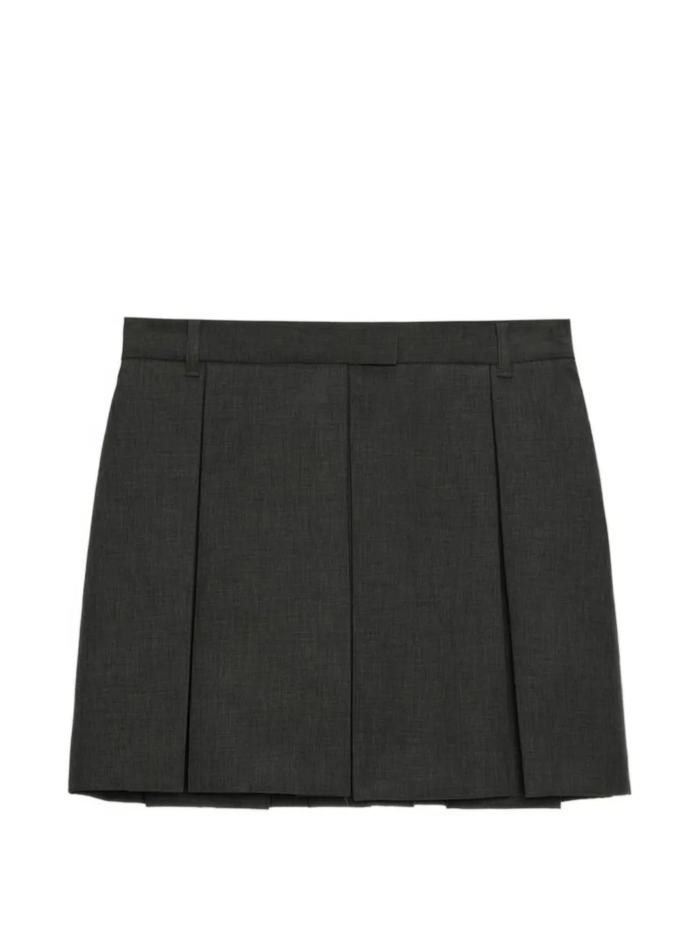 MSGM pleated mini A-line skirt - Grigio