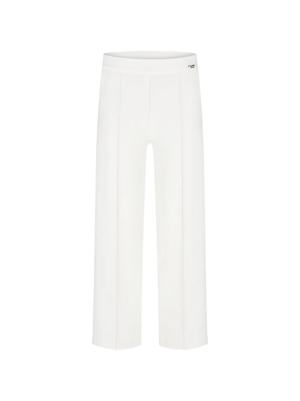 Cambio front-creases straight trousers - Bianco