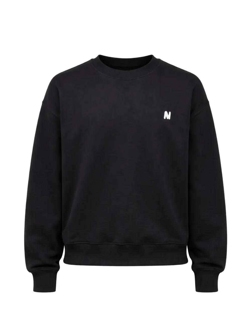 MSGM logo crew neck sweater - Nero
