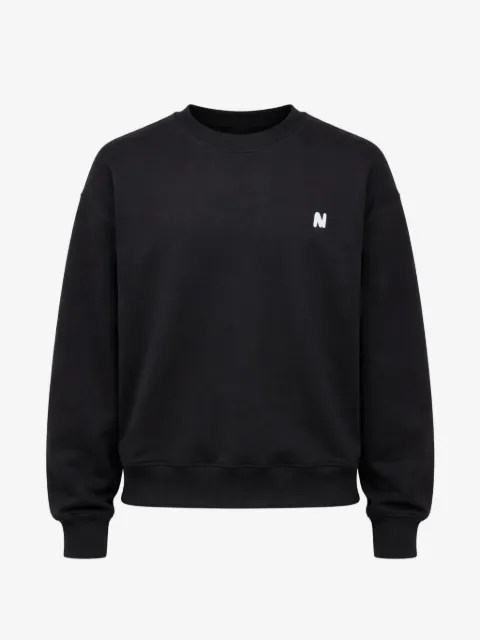 MSGM suéter con cuello redondo y logo 