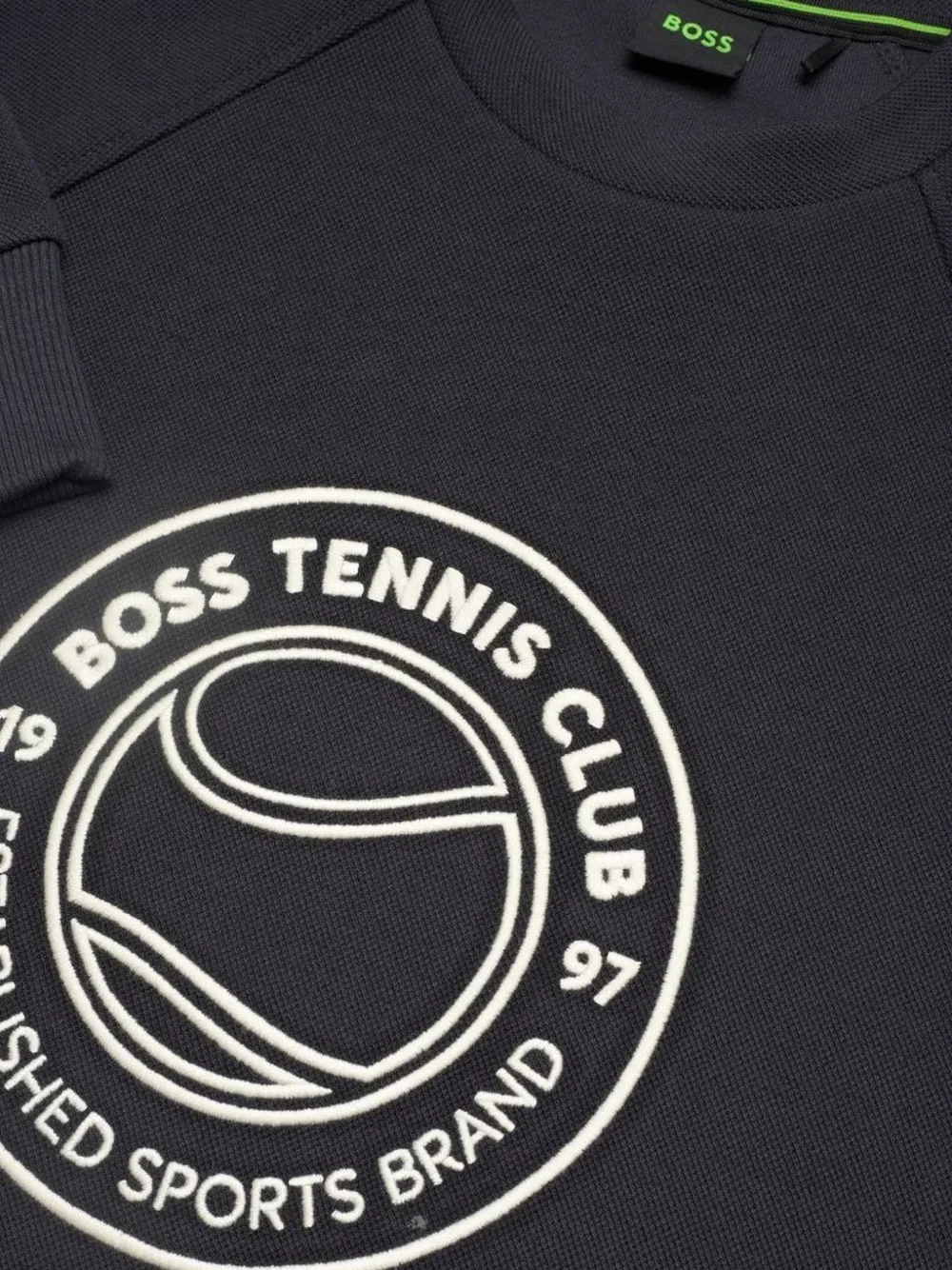 BOSS Salbo Tennis Club grafische sweater Blauw