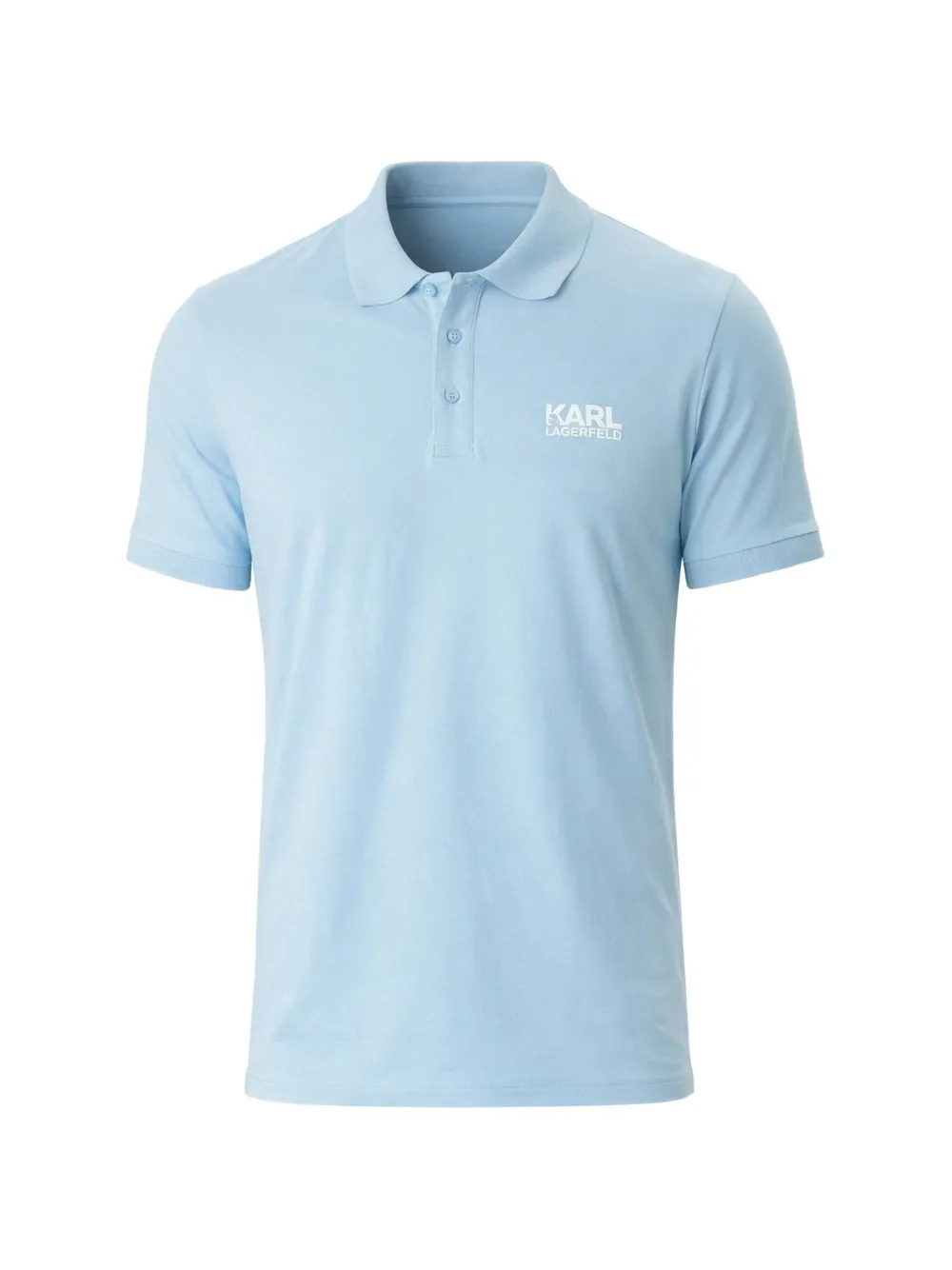 Karl Lagerfeld logo-print polo shirt - Blu