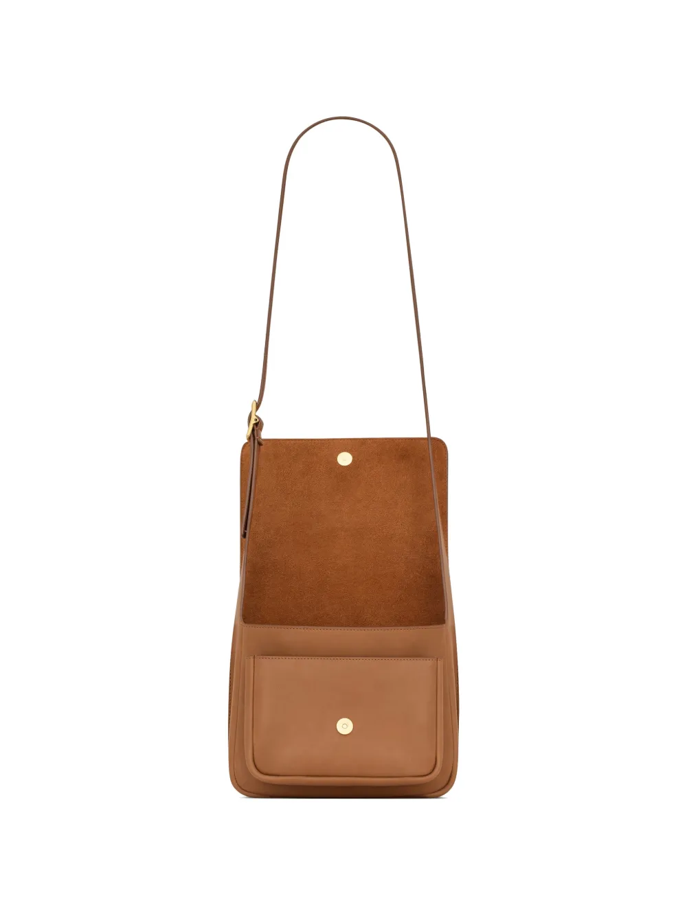 Saint Laurent Kleine schoudertas met omslag Bruin