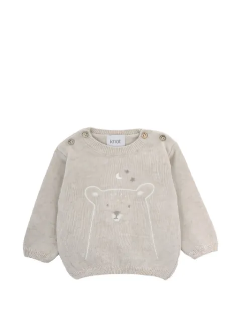 Knot bear knitted sweater