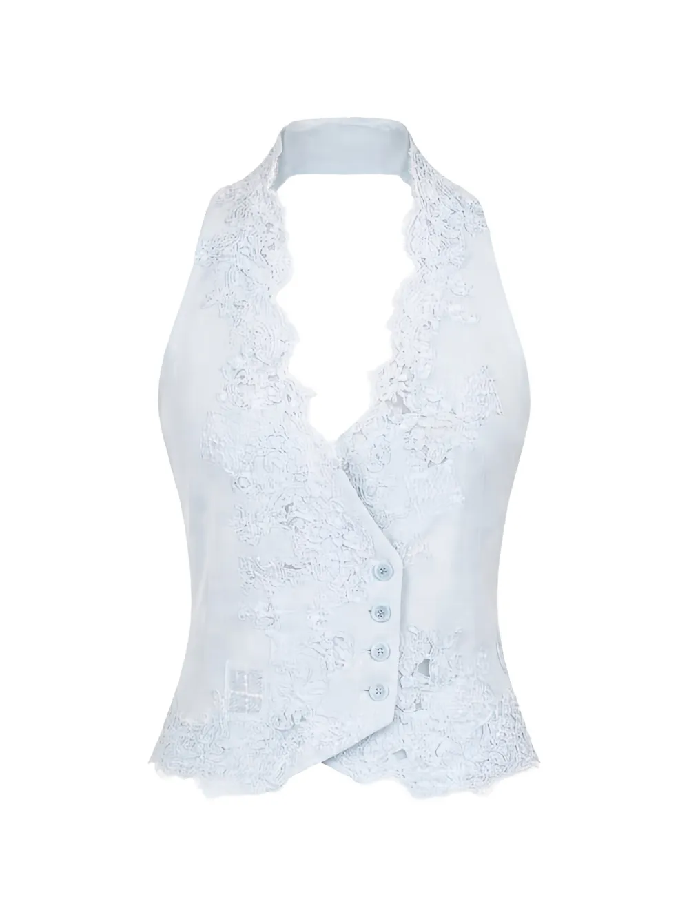 Ermanno Scervino lace halterneck top - Blau