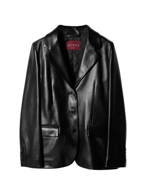 Gucci buttoned lamb skin blazer