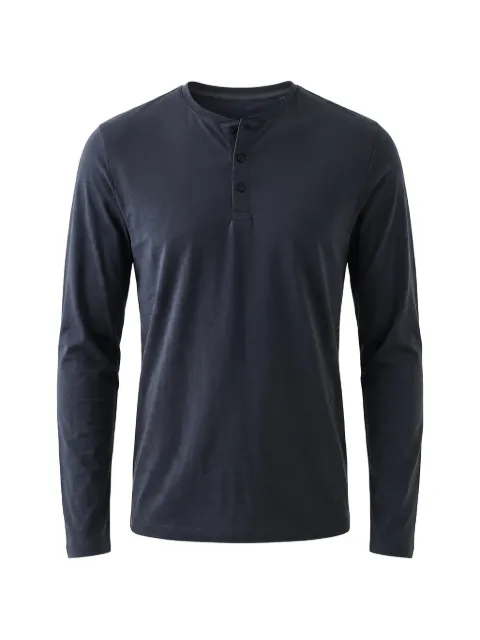 PATRICK ASSARAF Henley buttoned T-shirt