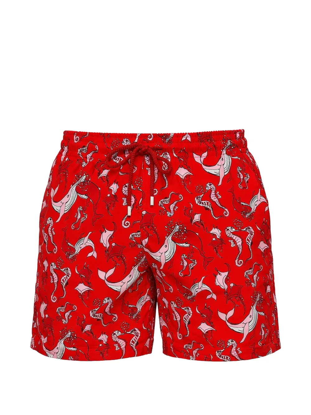 Vilebrequin animal-print drawstring swim shorts - Rot