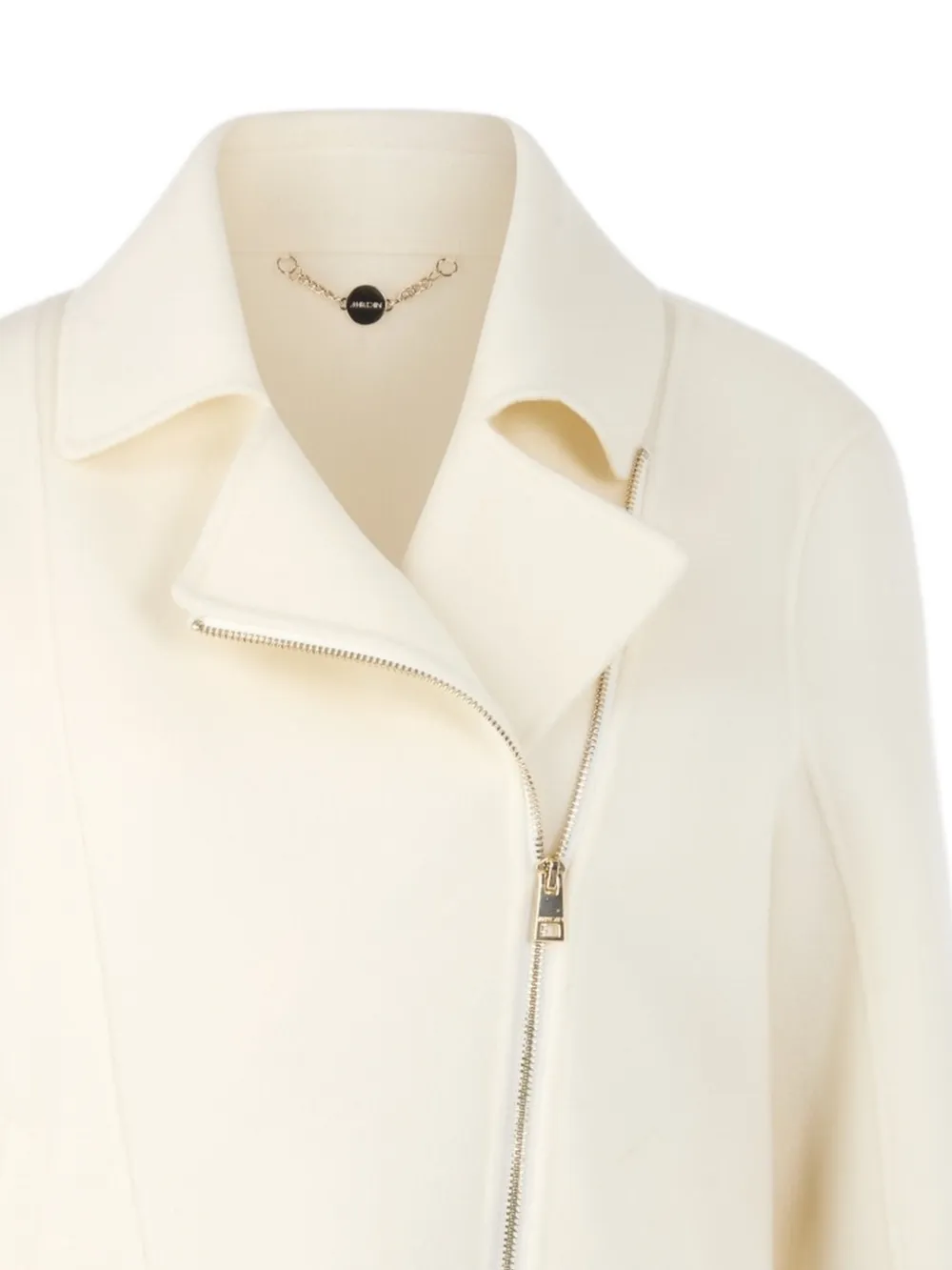  Marccain Asymmetric-zip Biker Jacket - Neutrals 