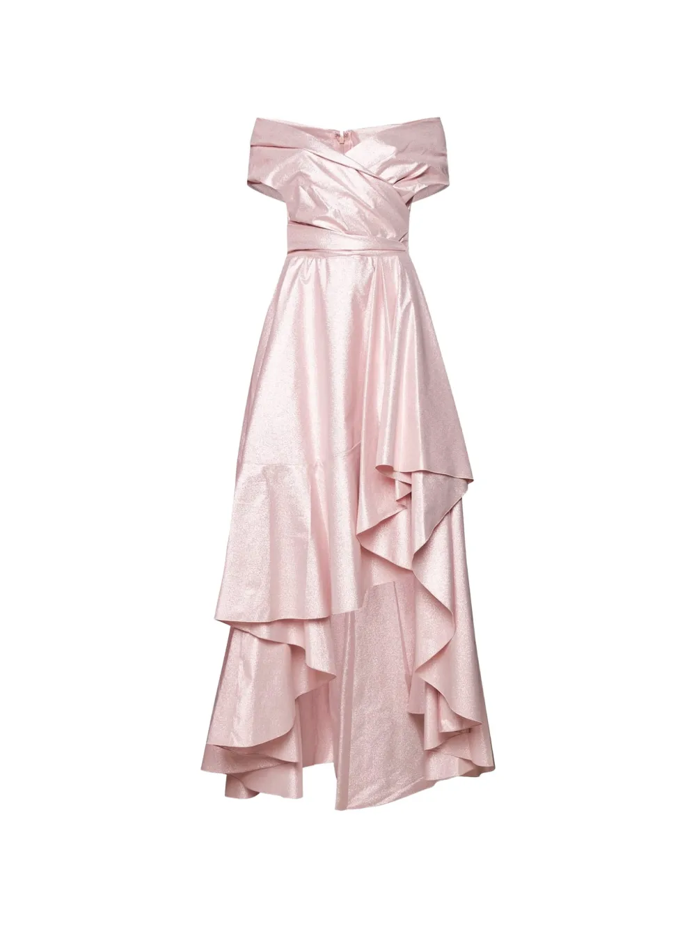 Talbot Runhof off-shoulder ruffled dress - Rosa