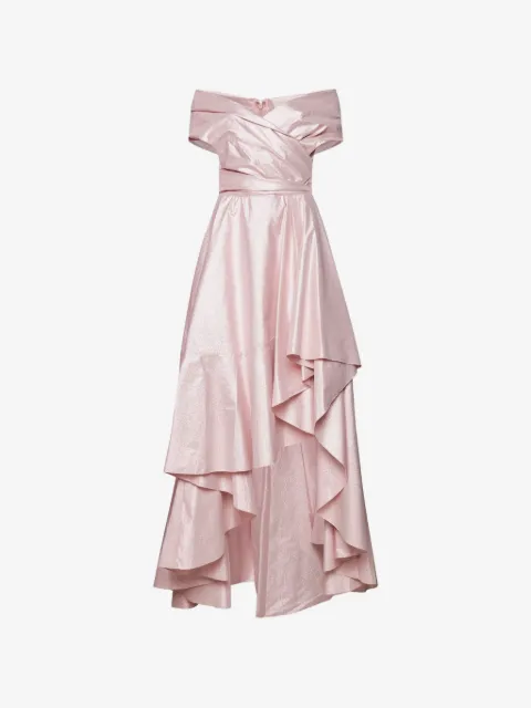 Talbot Runhof off-shoulder ruffled dress