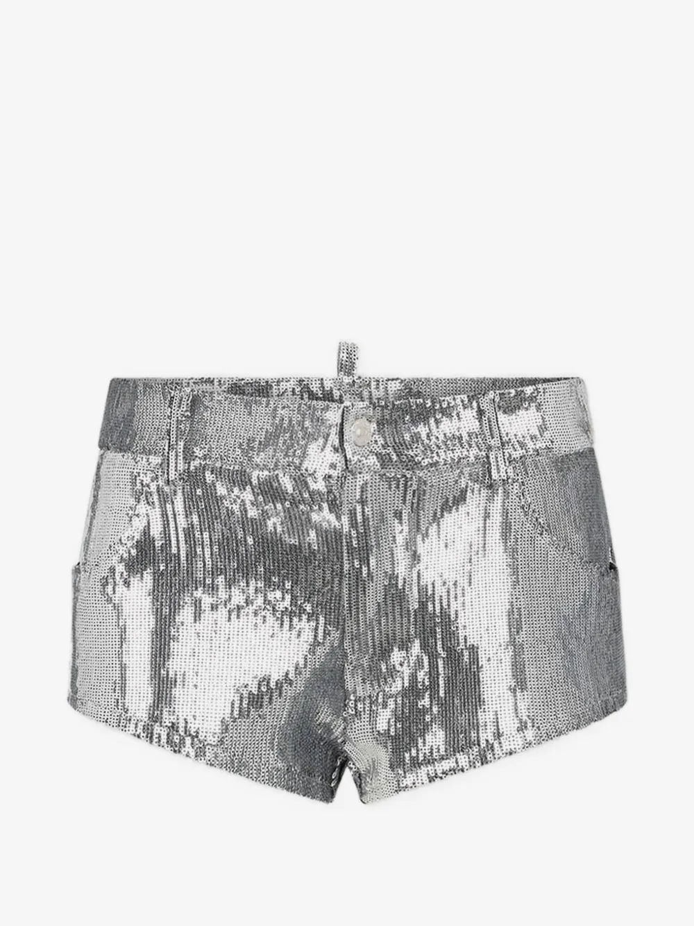 DSQUARED2 shimmer embellished shorts | Silver | Image 1