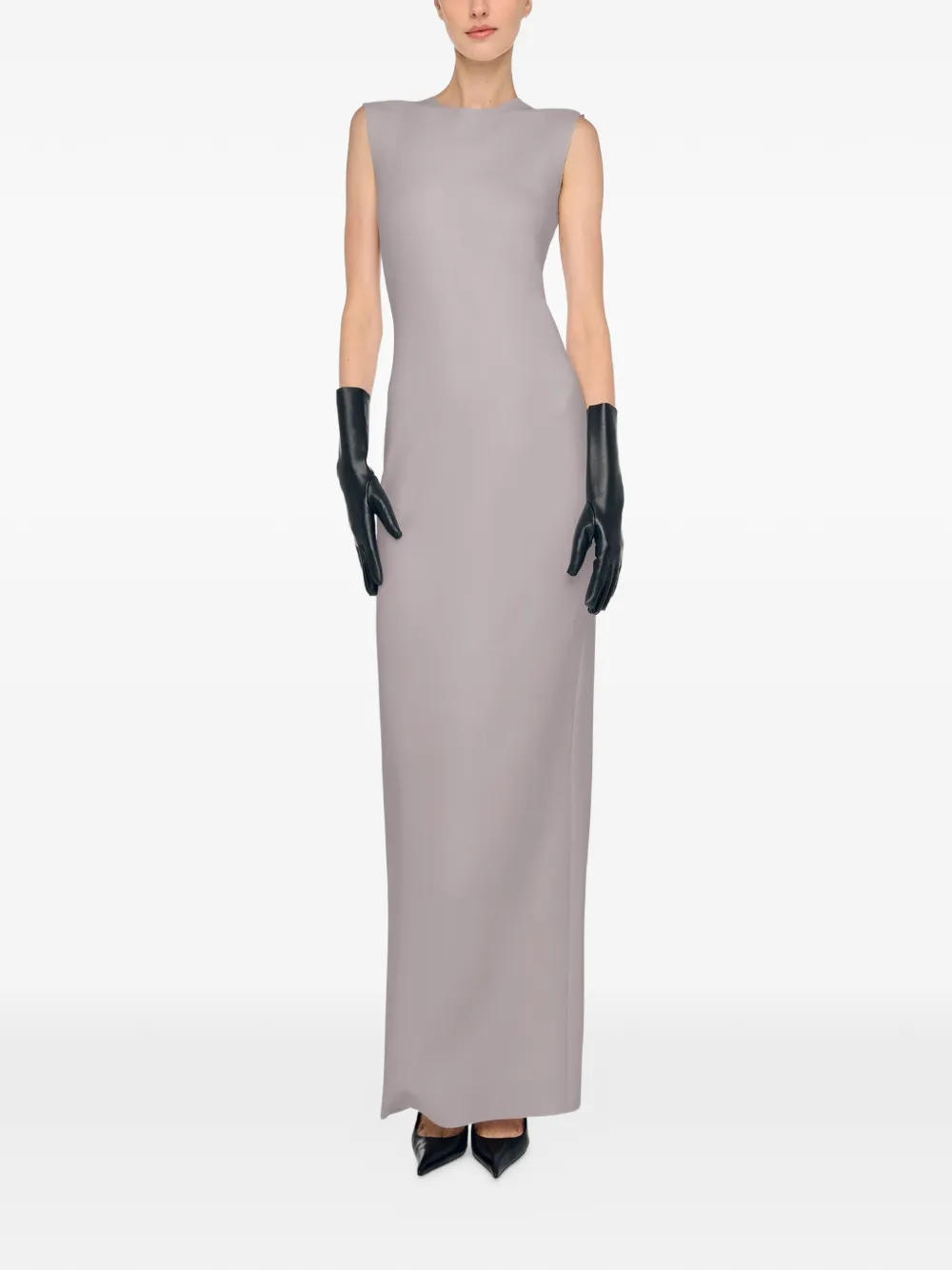 Norma Kamali sleeveless long dress - Grigio