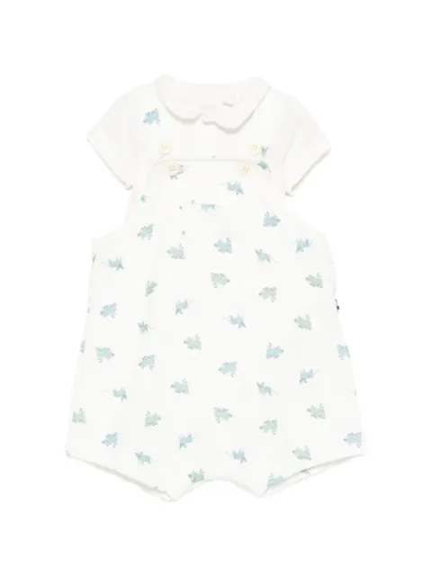 Petit Bateau set de overol con cuello Peter Pan