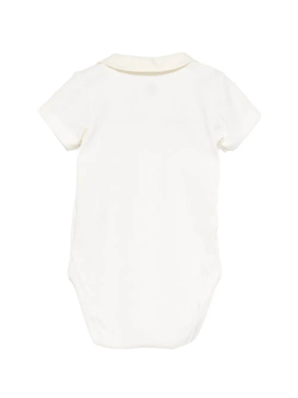 Petit Bateau Romper met geborduurde kraag Beige