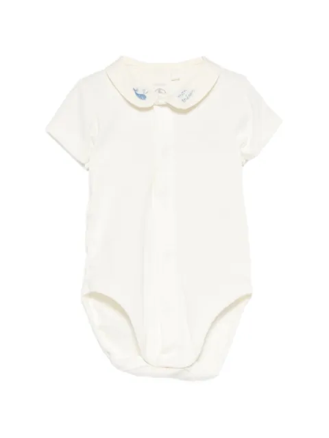 Petit Bateau body bordado con cuello